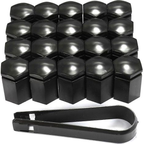 Ensemble de 20 cache-boulons de 17 mm noirs pour Vauxhall (1/5)