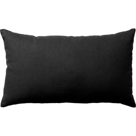 Coussin Déco Uni "Panama" 30x50cm Anthracite (1/2)