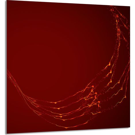 Panneau de verre pour cuisine 60x65 rouge (1/5)