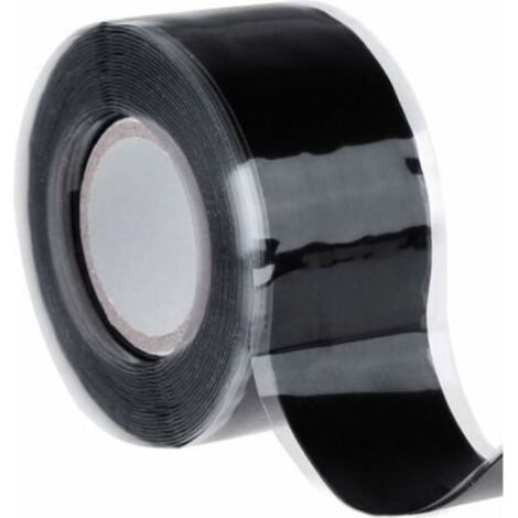 (25 mm x 1,5 m, schwarz) Silikonband, wasserdichtes Reparaturklebeband, selbstklebendes Dichtungsband, Schweißband (1/5)