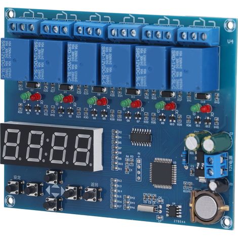 Module de relais temporisé multicanal à 5 voies, relais temporisé robuste, alimentation industrielle AC/DC 12 V