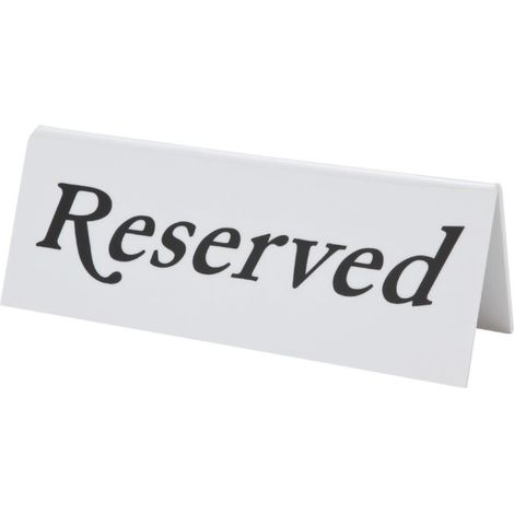 Chevalet de table en plastique Olympia - Réservé Lot de 10 (1/2)