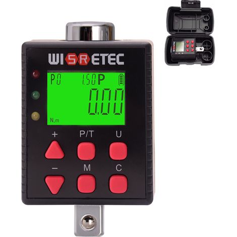 Testeur de clé à affichage rétroéclairé pour compteur de couple numérique Deux modes de fonctionnement Cinq unités réglables commutables avec fonction buzzer et voyant LED (1/5)