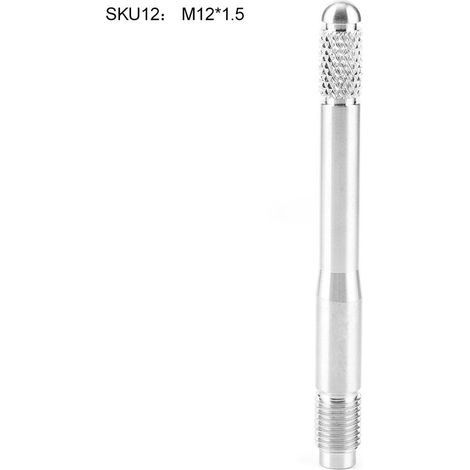 Outil de positionnement de pneu, goupille, outil de démontage de roue, acier inoxydable M12 universel, argent M12 x 1,5 (1/5)
