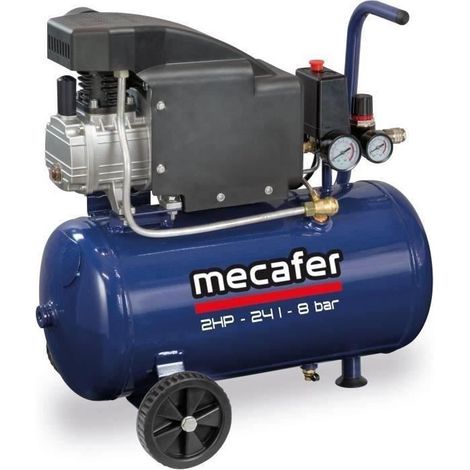Compresor - MECAFER - 425793 - Azul - 24 L - 2HP - 8 bar (1/2)