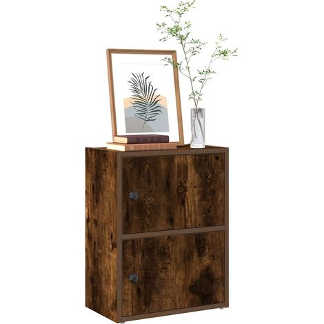 Bücherregal Räuchereiche 40x24x52 cm Holzwerkstoff