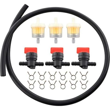 Lot de 3 robinets à essence universels 6 mm – Compatibles moteurs Briggs & Stratton et Wolf – Pour tondeuses autoportées et tracteurs (1/5)