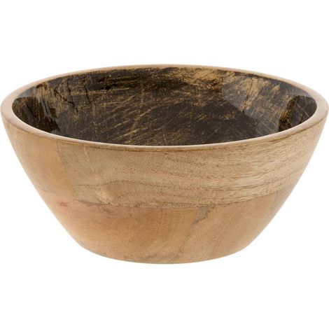 Ciotolina bicolore in legno di mango ava, diametro 16 cm, nera - Atmosphera créateur d'intérieur
