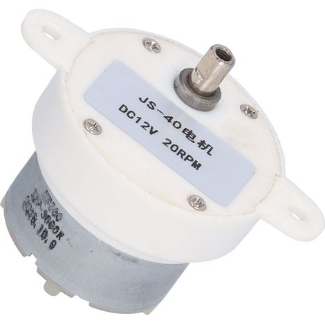 Motoréducteur à engrenages en plastique, réduction de vitesse, CC 12 V, 20 tr/min, pour machines et équipements de jouets JS-40 (1/5)