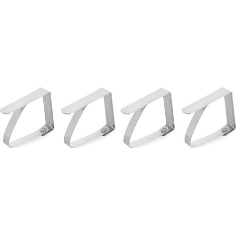 Clips para fijar el mantel al tablero de la mesa, juego de 4. - Hendi 444023