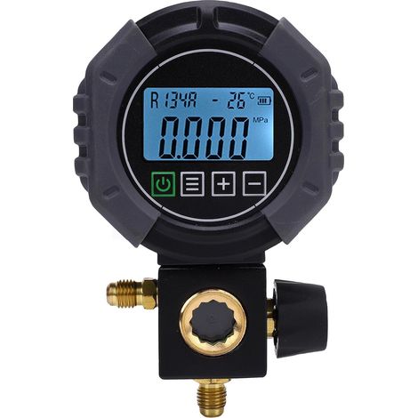 Jauge de Collecteur Unique, Testeur de Pression de Réfrigération Numérique ABS, 0 à 60 Bars 0 à 6000 Kpa, Rafraîchissement en 1 Seconde, Test de Diagnostic HVAC AC rétroéclairé pour Techniciens (1/5)