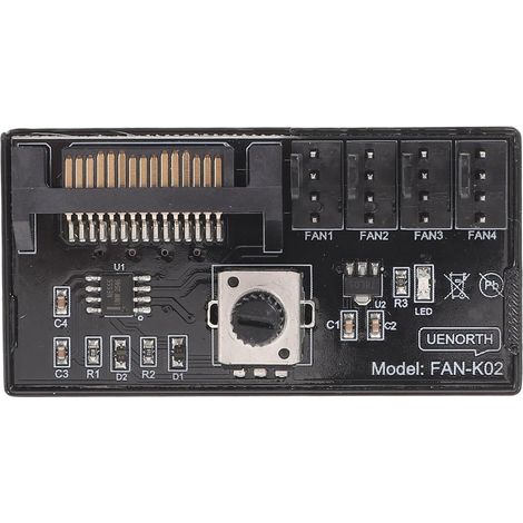 Contrôleur de vitesse de ventilateur PWM 4 broches pour refroidissement PC - Adaptateur pour radiateur d'ordinateur de bureau, puissance maximale de 60 W. (1/5)