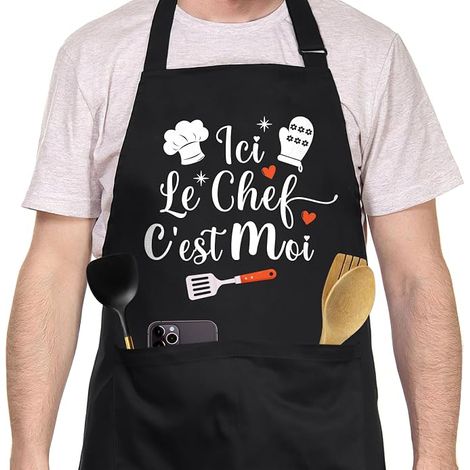 Tablier de cuisine "Ici le chef c'est moi"