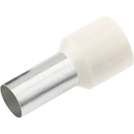 Cimco 187107 Aderendhülse 0.5 mm² Teilisoliert Weiß 100 St.
