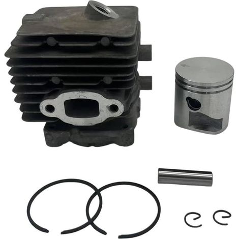 Kit cylindre de rechange en métal de 34 mm pour souffleur à feuilles BG86 BG86C SH86C SR BR 200 Series avec anneaux, goupille de poignet et clips de réparation moteur (1/5)