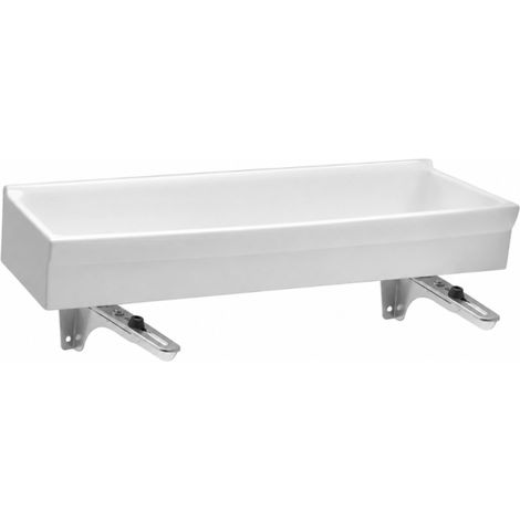 Lavabo suspendido JACOB DELAFON Duo, de cerámica blanca, con un par de soportes ajustables (1/5)