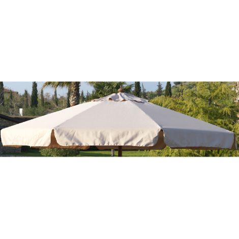 Housse supe'rieure de rechange pour parasol Mod.Island   300 cm en polyester e'cru