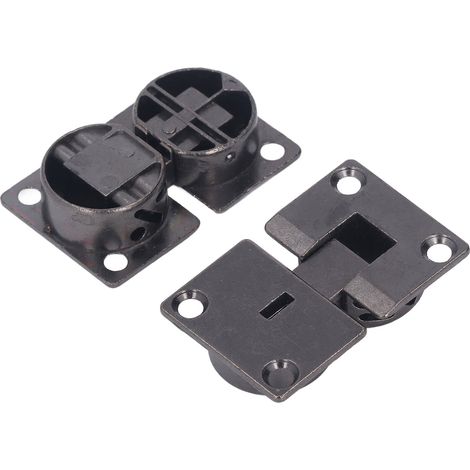 Lot de 2 charnières de porte de placard en alliage de zinc résistant à la corrosion, angle de 90°, pour portes rabattables de penderie ou d'armoire.