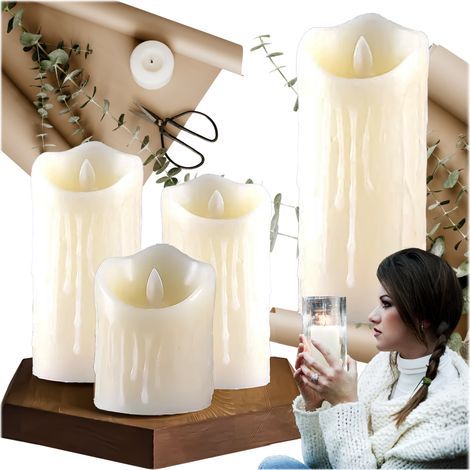 Bougies LED effet flamme 11cm avec batteries incluses (1/5)
