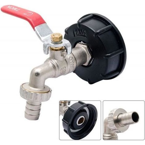 Adaptateur IBC 1000 l Adaptateur de réservoir IBC Adaptateur de réservoir S60X6 pour robinet de jardin en laiton-Ywey (1/5)