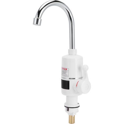 Robinet d'eau chaude instantanée, robinet de chauffe-eau rotatif à 360 °, robinet d'eau chaude instantanée rapide avec indicateur de température, adapté à la cuisine, à la salle de bain et à l'évier d (1/5)