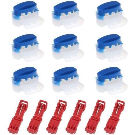 15 Pcs Set de Connecteur Remplis de Gel Résine à Cable de Robot Tondeuse et Cosse Rapide Electrique Connecteur Etanche