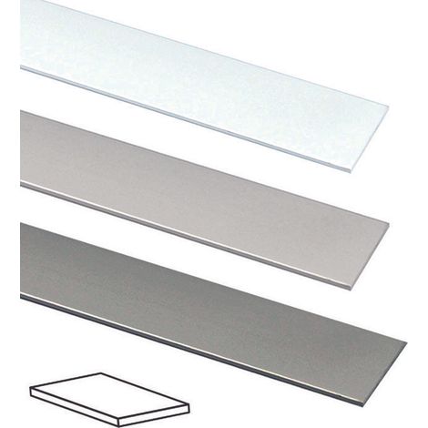 Profilo piatto da 2 metri alluminio argento mm15x2 - arcansas