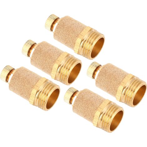 pièces G1/2 Silencieux pneumatique en laiton à tête longue, composants industriels (1/5)