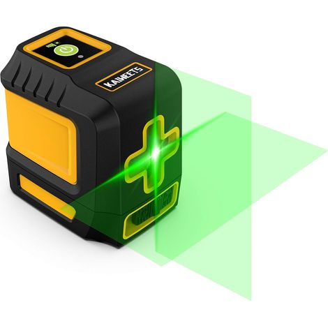 Livella laser trasversale verde autolivellante, modello T03 (campo di lavoro: 30 m, precisione: ± 0,3 mm/m, autonomia fino a 16 ore, in custodia protettiva, con staffa e piastra di riferimento, grado (1/5)