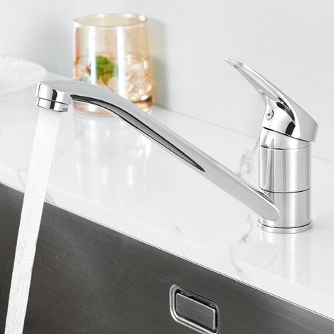 CECIPA MAX Küchenarmatur 360° Drehbar Hochdruck Wasserhahn Chrom Mischbatterie, Einhebelhahn, Spülenmischer für kaltes und heißes Wasser (1/5)