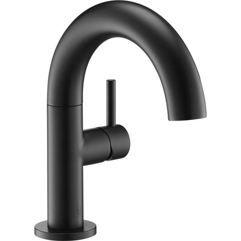 JTP Vos Side Lever Basin Mixer Tap - Matt Black (1/2)