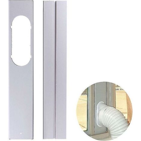 Guarnizione regolabile per finestra per condizionatore portatile, pannello in PVC largo 10 cm (130 cm) - Facile installazione con nastro adesivo (1/5)