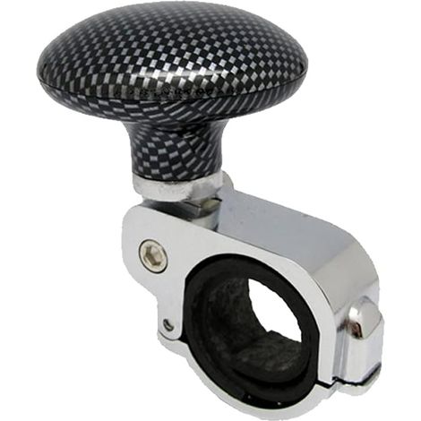 Knob de direction, boule de volant réglable avec pince de serrage, poignée de contrôle pour conduite facile, fibre de carbone (1/5)