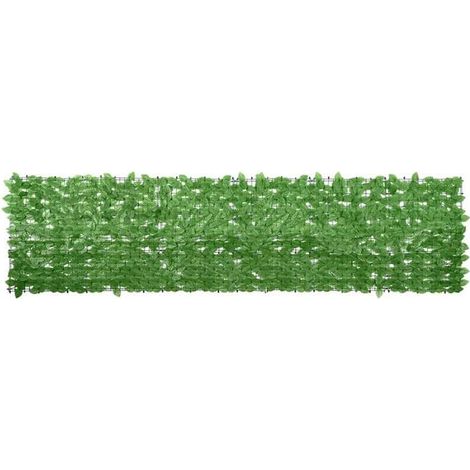 Paravent de balcon à feuilles vertes, 300 x 75 cm (1/5)