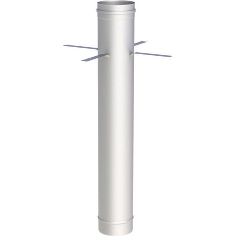 Tube fumées Ø 130 mm avec collier de montage 1000 mm