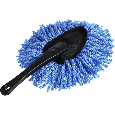 Brosse collectrice de poussière de voiture en microfibre super douce (bleue)