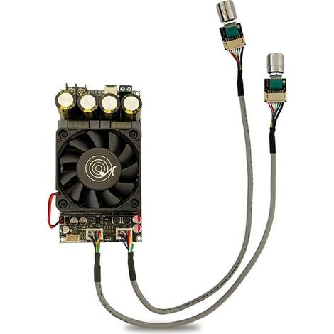 Scheda amplificatore di potenza digitale ZK-6001 a 2.1 canali da 600 W, modulo amplificatore per subwoofer TPA3225 con cavo schermato B (1/2)