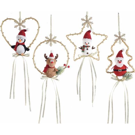 Ghirlande Natalizie da Appendere Decorazioni di Natale per Casa, Porte, Finestre  Set da 8 Pezzi (1/2)