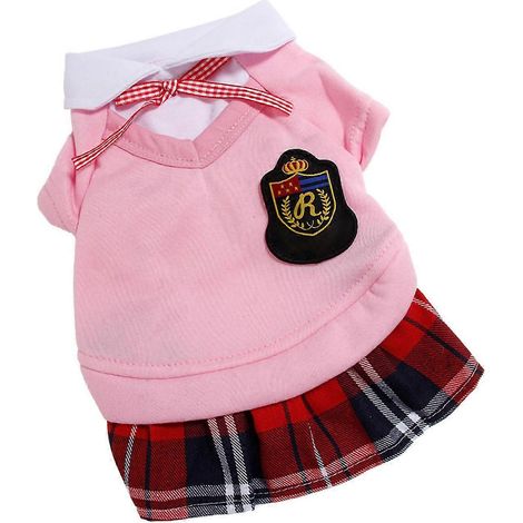 Vêtements pour animaux de compagnie en polyester doux et confortable, style campus, pour chiens, pour fêtes, anniversaires et usage quotidien (femme) (1/2)