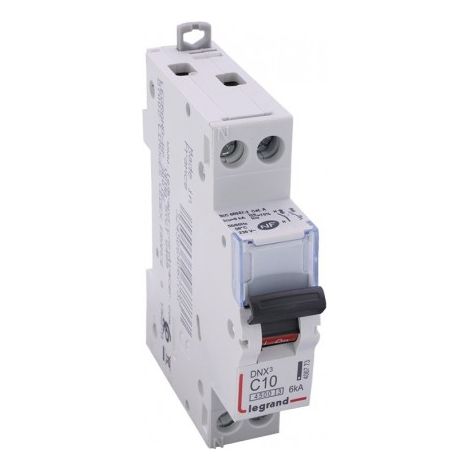Legrand – Lot de 10 disjoncteurs unipolaires 10A – Courbe C – 230V~ – Protection circuits électriques – Conforme NF EN 60898-1