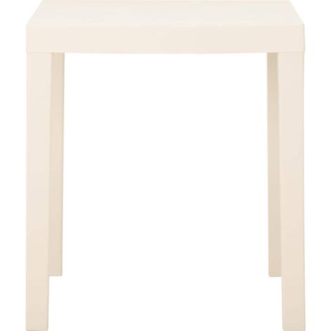 Maison Exclusive - Mesa de jardín de plástico blanca 79x65x72 cm (1/5)