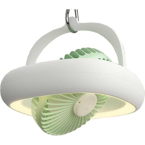 Ventilateur de plafond Ventilateur mural silencieux avec télécommande Batterie 4000 mAh 4 vitesses et 2 modes d'éclairage Oscillation automatique 21,8 cm (1/5)