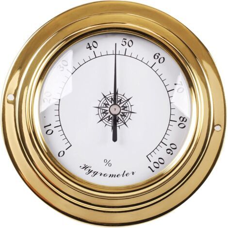 Baromètre mural - Thermomètre hygromètre - Horloge pour horloge, température et hygromètre - Pour intérieur et extérieur - Monté au mur - Thermomètre mural