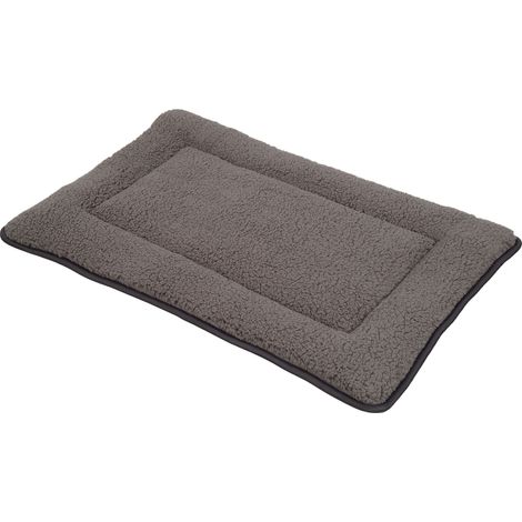 Tapis en peluche pour animaux domestiques lavable 90 x 60 cm - gris - lit pour chien avec dessous antidérapant - tapis de couchage couverture pour animaux domestiques lit coussin tapis couverture pour