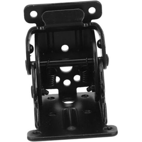 Lot de 2 Charnière invisible à 90 degrés pour pied de table pliante en métal, mécanisme de verrouillage pour table à manger, noir (1/5)