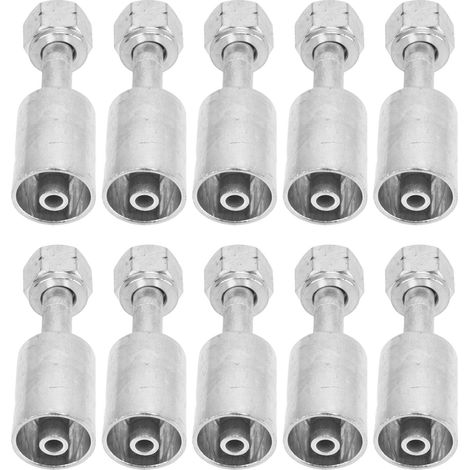 10 raccords de climatisation R134a avec manchon 3/8 po coudés 180° pour autos camions engins de chantier lot de 10 (1/5)