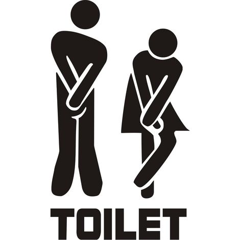 Unisex Creative Decal Sign Toilet Entrance Sign Sticker Wall Stickers Hotel Bathroom Wall Door Stickers Decor