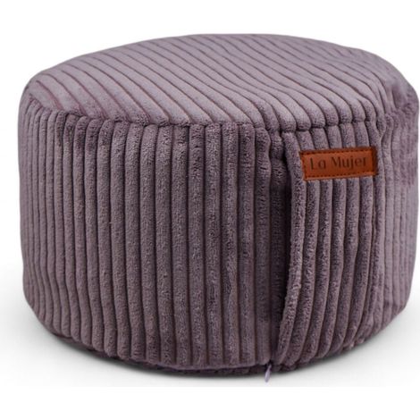 Cuscino da meditazione, zafu con grano saraceno - velluto a coste viola (1/3)