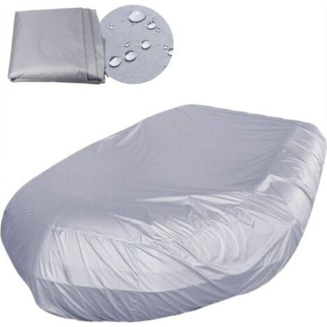 Inflatable Boat Cover, Protective Boat Tarpaulin Sun Canopy Cover (Gray, 270 x 165 x 46cm) (1/5)