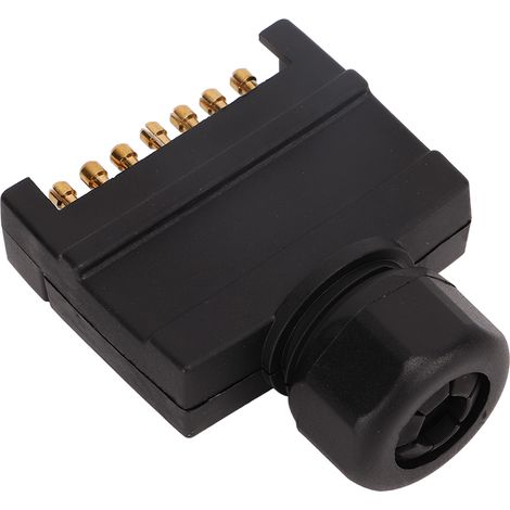 Adaptateur de connecteur de remorque mâle plat 7 broches 12 V, prise AU en cuivre pour voitures, camions, camping-cars et caravanes (1/5)